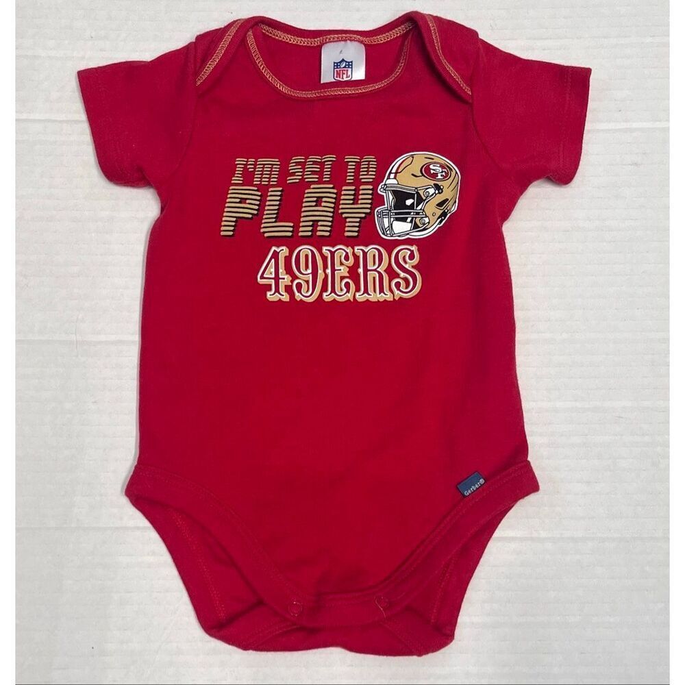 NFL Team Apparel SF 49ers I’m Set To Play Bodysuit Boys Size 0-3 Months